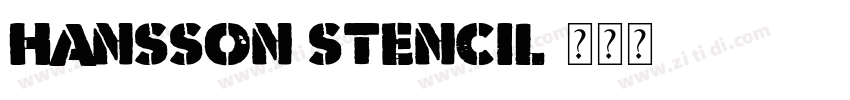Hansson Stencil字体转换